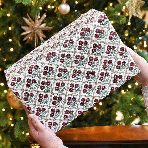 Papel regalo algodón 50x70cm - Trellis Cherry