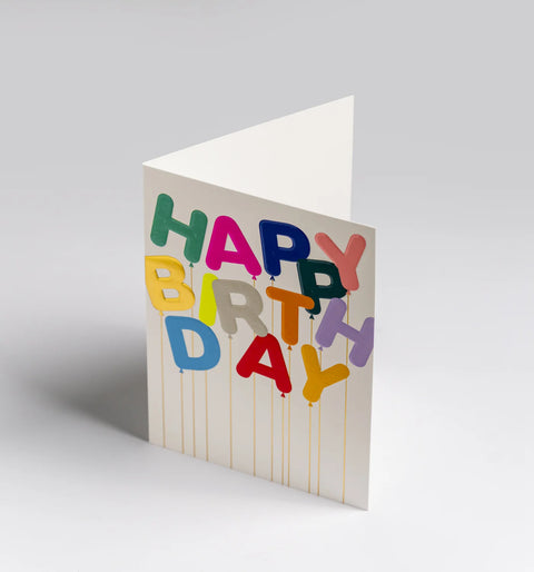 Tarjeta Pequeña - Globos de cumpleaños