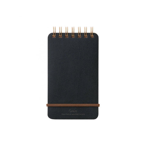 Cuaderno Ring Memo Grain 7,6x14cm - Marrón o Negro