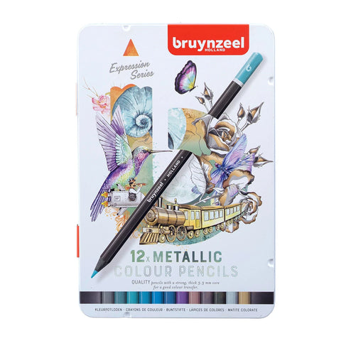 12 Lápices de colores metalizados - Bruynzeel