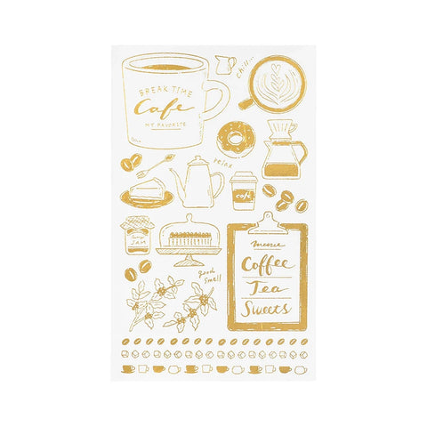 Pegatinas transferibles doradas Coffee - Midori