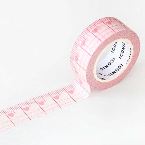 Washi tape 15mmx10m - Ruler Hot